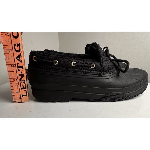 Sperry Top Sider Low Duck Waterproof Rain Rubber Shoes Black Women 8.5 STS95272 - Picture 13 of 16